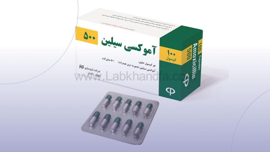 تصویر جعبه داروی آنتی بیوتیک آموکسی سیلین